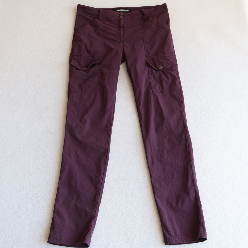Anatomie Kate Skinny Cargo Pants Plum Purple Travel Stretch Women Small FLAW